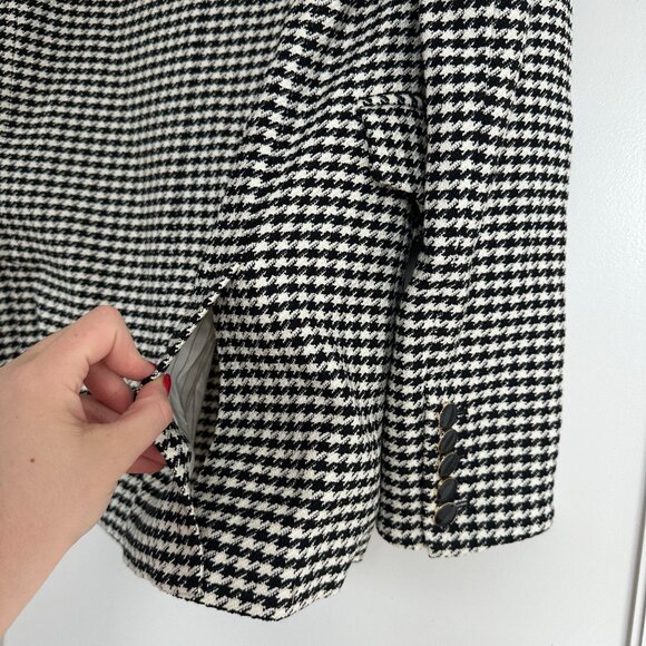 Veronica Beard Hutchinson Blazer Dickey Jacket Houndstooth Black/White Over - Picture 10 of 10
